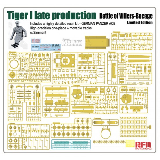 1/35 Tiger I Late w/Zimmerit & Panzer Ace, Battle Of Villers-Bocage 1/35 Tiger I Late w/Zimmerit & Panzer Ace, Battle Of Villers-Bocage