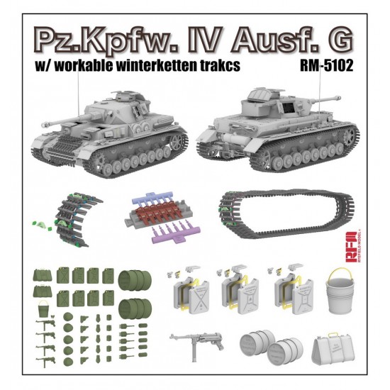 1/35 PzKpfw. IV Ausf. G w/Workable Winterketten Trakcs 1/35 PzKpfw. IV Ausf. G w/Workable Winterketten Trakcs
