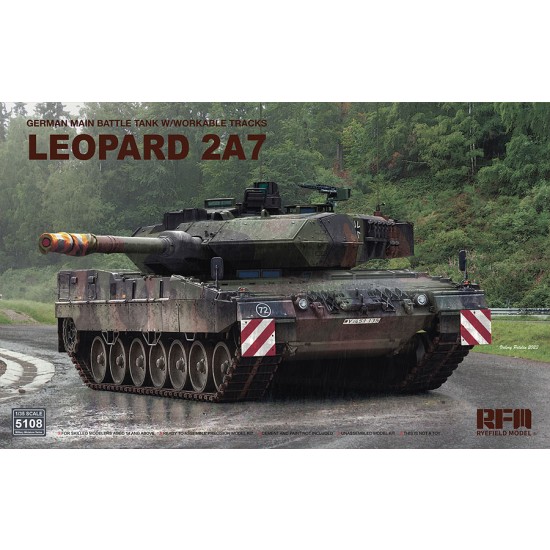 1/35 German Leopard 2A7 Main Battle Tank with Workable Tracks 1/35 German Leopard 2A7 Main Battle Tank with Workable Tracks