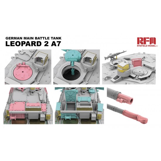 1/35 German Leopard 2A7 Main Battle Tank with Workable Tracks 1/35 German Leopard 2A7 Main Battle Tank with Workable Tracks