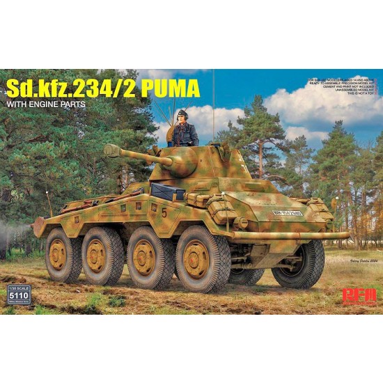 1/35 SdKfz.234/2 Puma with Engine Parts 1/35 SdKfz.234/2 Puma with Engine Parts