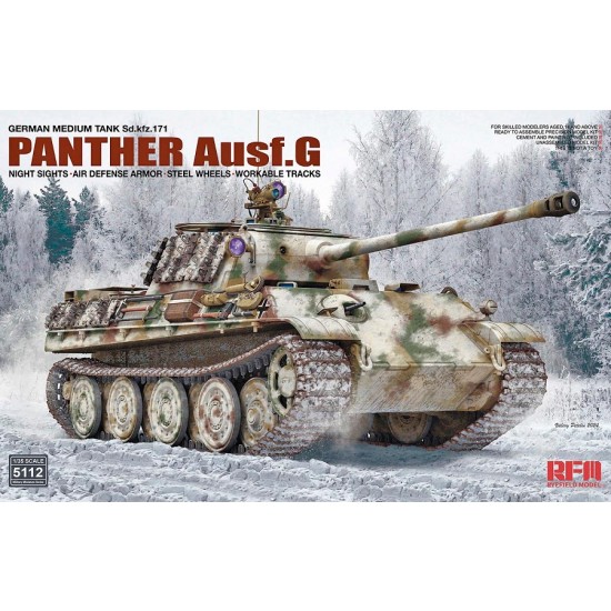1/35 SdKfz.171 Panther Ausf.G w/Night Sights & Air Defense Armour & Steel Wheel 1/35 SdKfz.171 Panther Ausf.G w/Night Sights & Air Defense Armour & Steel Wheel