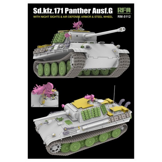 1/35 SdKfz.171 Panther Ausf.G w/Night Sights & Air Defense Armour & Steel Wheel 1/35 SdKfz.171 Panther Ausf.G w/Night Sights & Air Defense Armour & Steel Wheel