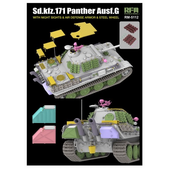 1/35 SdKfz.171 Panther Ausf.G w/Night Sights & Air Defense Armour & Steel Wheel 1/35 SdKfz.171 Panther Ausf.G w/Night Sights & Air Defense Armour & Steel Wheel