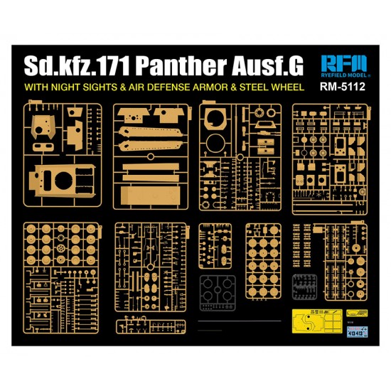 1/35 SdKfz.171 Panther Ausf.G w/Night Sights & Air Defense Armour & Steel Wheel 1/35 SdKfz.171 Panther Ausf.G w/Night Sights & Air Defense Armour & Steel Wheel