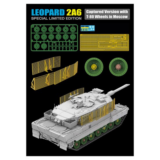 1/35 Leopard 2A6 Captured Version with T-80 Wheels in Moscow [Special Limited Edition]