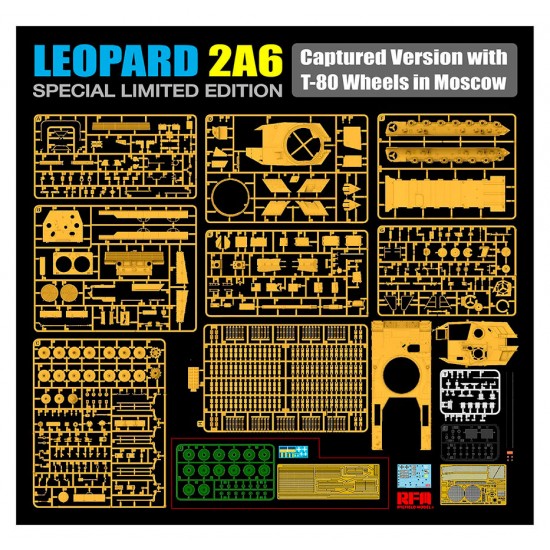 1/35 Leopard 2A6 Captured Version with T-80 Wheels in Moscow [Special Limited Edition]