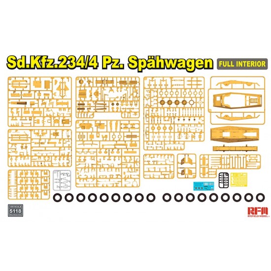 1/35 SdKfz.234/4 Pz.Spahwagen with Full Interior 1/35 SdKfz.234/4 Pz.Spahwagen with Full Interior