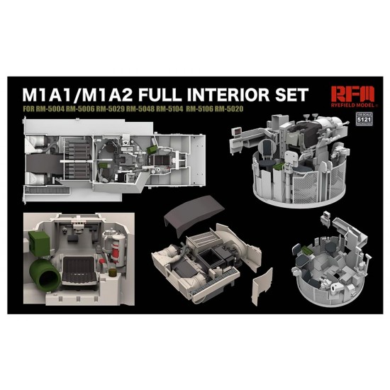 1/35 M1A1/M1A2 Abrams Tank Interior Detail Set for Rye Field Model 1/35 M1A1/M1A2 Abrams Tank Interior Detail Set for Rye Field Model