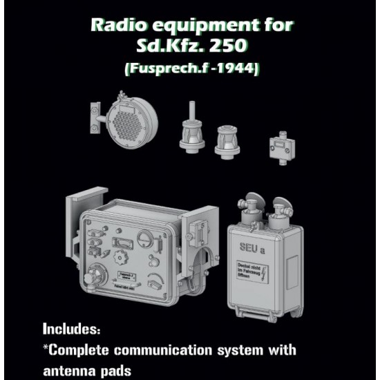 1/35 Radio Equipment for SdKfz. 250 (Fusprech.f-1944) 1/35 Radio Equipment for SdKfz. 250 (Fusprech.f-1944)