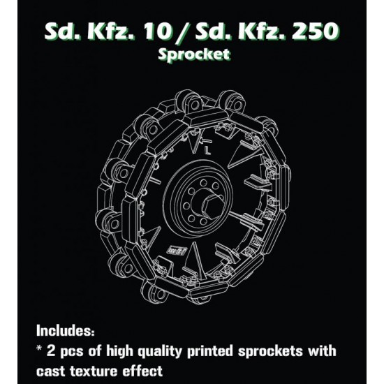 1/35 SdKfz. 10/SdKfz.250 Sprocket for Dragon/Das Werk kit 1/35 SdKfz. 10/SdKfz.250 Sprocket for Dragon/Das Werk kit
