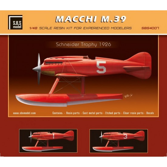 1/48 Macchi M.39 Racing Seaplane Resin kit 1/48 Macchi M.39 Racing Seaplane Resin kit