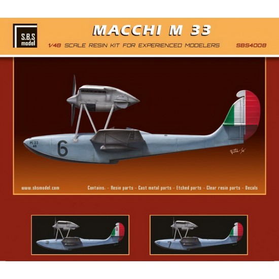 1/48 Italian Macchi M.33 Racing Flying Boat Resin kit 1/48 Italian Macchi M.33 Racing Flying Boat Resin kit