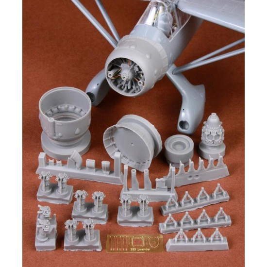 1/48 Westland Lysander Mk.III Engine & Cowling set for Eduard/Gavia kit 1/48 Westland Lysander Mk.III Engine & Cowling set for Eduard/Gavia kit