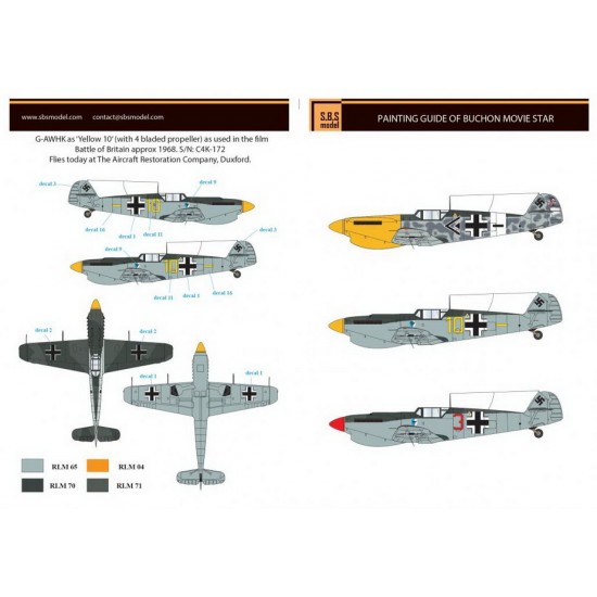 1/48 Hispano HA-1112 M.1L Buchon Movie Star Conversion set for Tamiya Bf-109G-6 kit 1/48 Hispano HA-1112 M.1L Buchon Movie Star Conversion set for Tamiya Bf-109G-6 kit