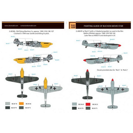 1/48 Hispano HA-1112 M.1L Buchon Movie Star Conversion set for Tamiya Bf-109G-6 kit 1/48 Hispano HA-1112 M.1L Buchon Movie Star Conversion set for Tamiya Bf-109G-6 kit