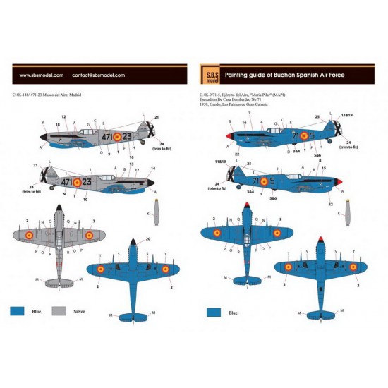 1/48 Spanish AF Hispano HA-1112 M.1L Buchon Conversion set for Tamiya Bf-109G-6 kit 1/48 Spanish AF Hispano HA-1112 M.1L Buchon Conversion set for Tamiya Bf-109G-6 kit
