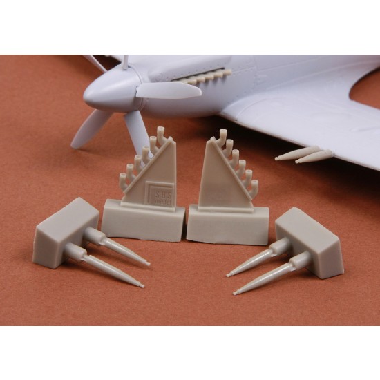 1/72 Supermarine Spitfire F Mk. 22 Exhaust + Gun Barrels for Airfix kit 1/72 Supermarine Spitfire F Mk. 22 Exhaust + Gun Barrels for Airfix kit