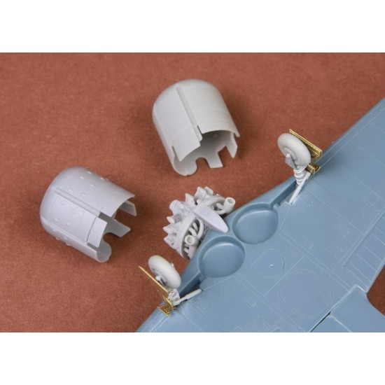 1/72 Fiat G.50/bis Engine & Cowling set for Fly kit 1/72 Fiat G.50/bis Engine & Cowling set for Fly kit