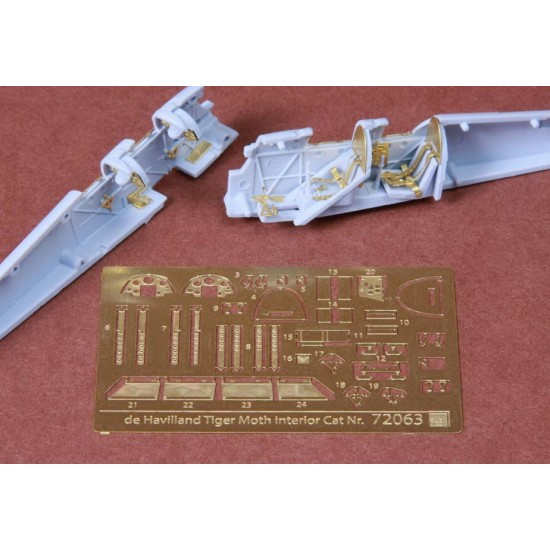 1/72 De Havilland DH-82A Tiger Moth Cockpit Detail set for Airfix kit 1/72 De Havilland DH-82A Tiger Moth Cockpit Detail set for Airfix kit