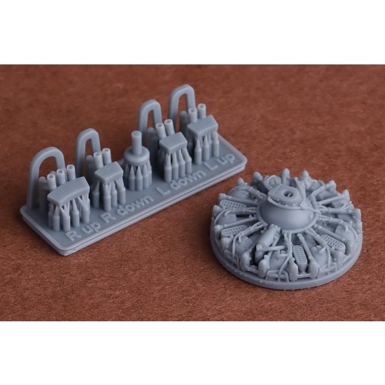 1/72 FM-2 Wildcat Engine & Exhaust set for Arma Hobby kit 1/72 FM-2 Wildcat Engine & Exhaust set for Arma Hobby kit