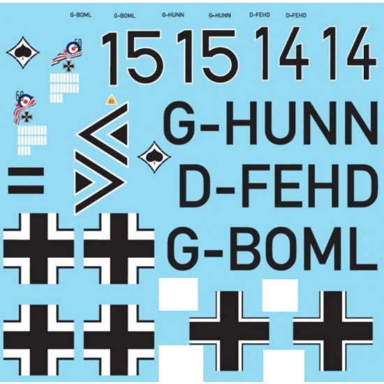 1/32 Hispano HA-1112 M1L Memphis Belle Decals 1/32 Hispano HA-1112 M1L Memphis Belle Decals