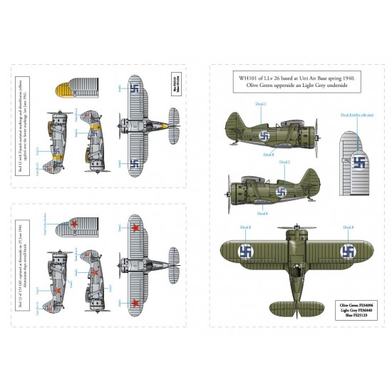 1/72 WWII Finnish Air Force Polikarpov I-153 Chaika Decals for ICM/Smer kit 1/72 WWII Finnish Air Force Polikarpov I-153 Chaika Decals for ICM/Smer kit