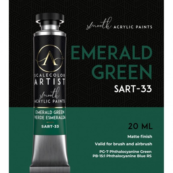 Emerald Green (20ml Tube) - Artist Range Smooth Acrylic Paint Emerald Green (20ml Tube) - Artist Range Smooth Acrylic Paint
