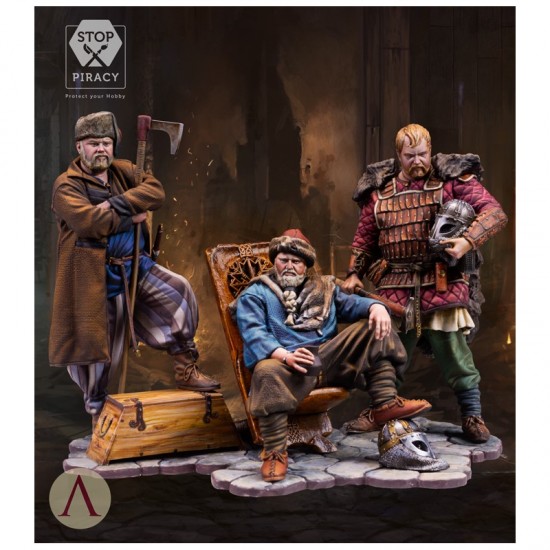 75mm Scale Middle Age Viking Rus (3 resin figures) 75mm Scale Middle Age Viking Rus (3 resin figures)