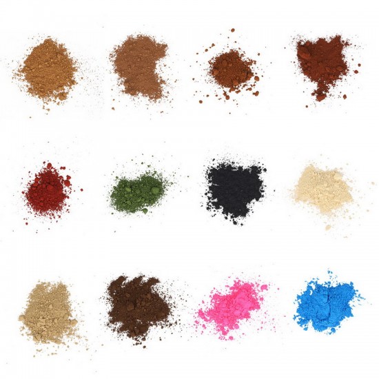 Soilworks Pigments Collection (12 pigments in 35ml bottles with mud effect and fix) Soilworks Pigments Collection (12 pigments in 35ml bottles with mud effect and fix)
