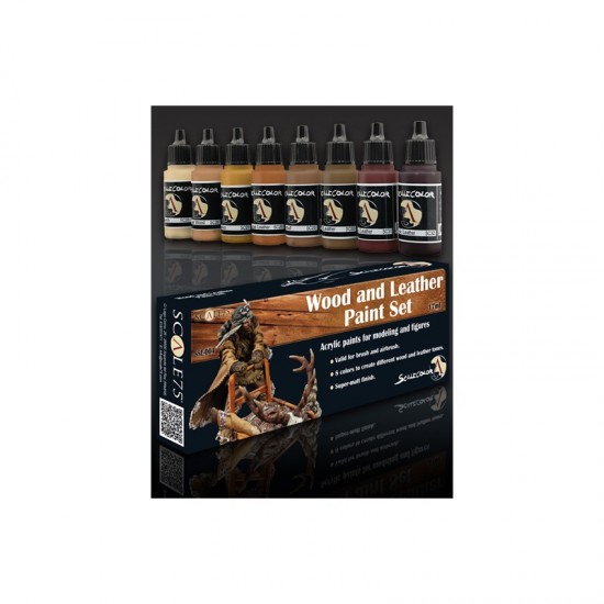 Acrylic Paints Set - Wood and Leather (8 x 17ml) Acrylic Paints Set - Wood and Leather (8 x 17ml)