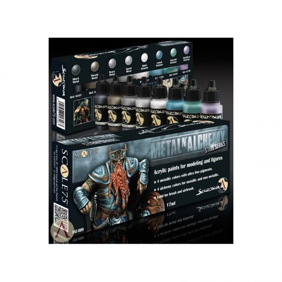 Acrylic Paints Set - Metal and Alchemy Steel (8 x 17ml) Acrylic Paints Set - Metal and Alchemy Steel (8 x 17ml)