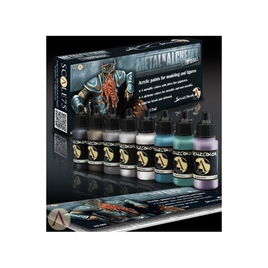 Acrylic Paints Set - Metal and Alchemy Steel (8 x 17ml) Acrylic Paints Set - Metal and Alchemy Steel (8 x 17ml)