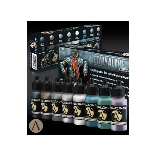 Acrylic Paints Set - Metal and Alchemy Steel (8 x 17ml) Acrylic Paints Set - Metal and Alchemy Steel (8 x 17ml)