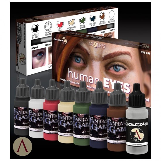 Acrylic Paint & Retarder Set - Human Eyes (Satin Finish, 17ml x 8) Acrylic Paint & Retarder Set - Human Eyes (Satin Finish, 17ml x 8)