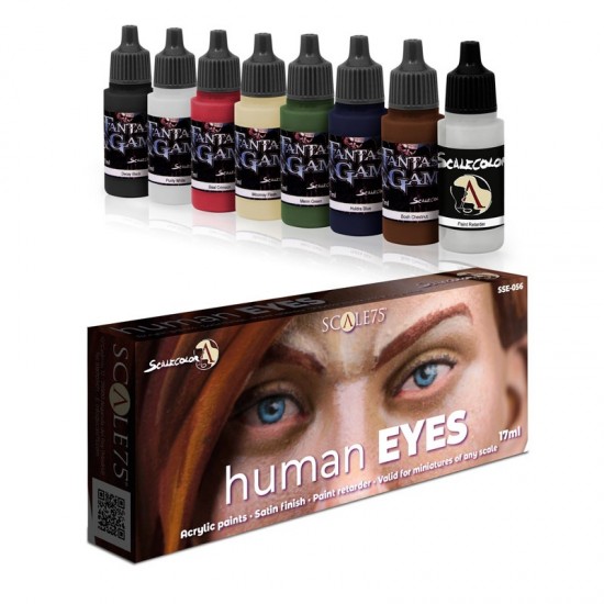 Acrylic Paint & Retarder Set - Human Eyes (Satin Finish, 17ml x 8) Acrylic Paint & Retarder Set - Human Eyes (Satin Finish, 17ml x 8)