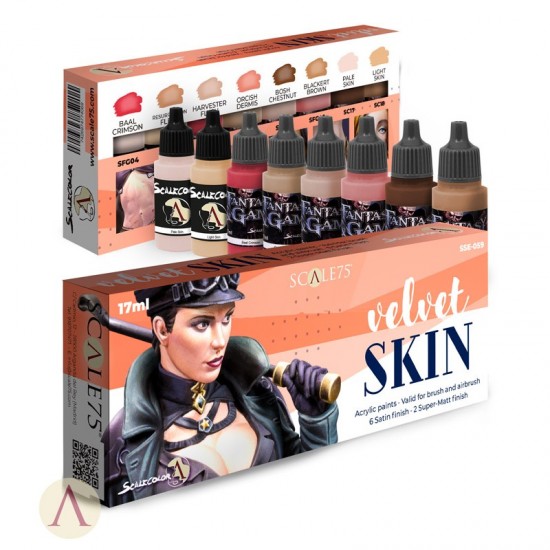 Acrylic Paints Set - Velvet Skin (female skin, 8 x 17ml) Acrylic Paints Set - Velvet Skin (female skin, 8 x 17ml)
