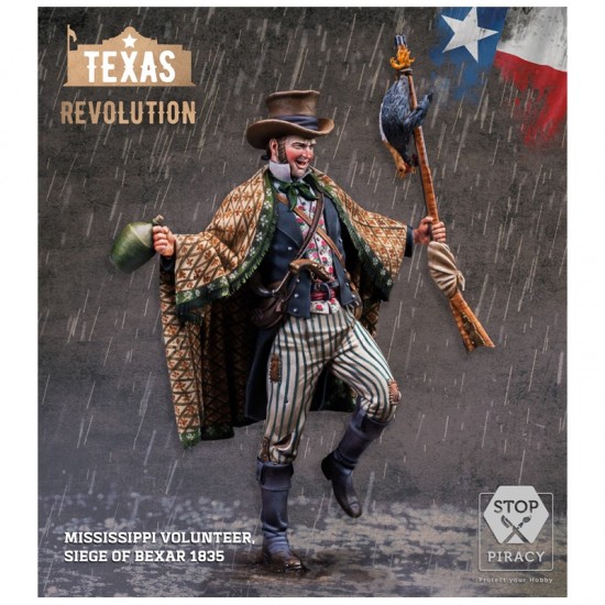 75mm Scale Texas Revolution Mississippi Volunteer Siege of Bexar 1835 (resin) 75mm Scale Texas Revolution Mississippi Volunteer Siege of Bexar 1835 (resin)