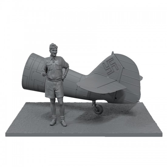 1/32 Marseille Ace of Bf109: Hans-Joachim Marseille Figure & Aircraft Back Section 1/32 Marseille Ace of Bf109: Hans-Joachim Marseille Figure & Aircraft Back Section
