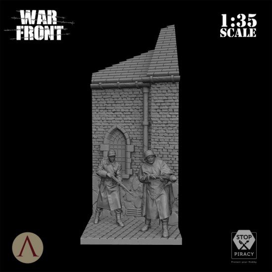 1/35 Warfront - Tankbusters, Ardennes 1945 (scenery & 2 figures in resin) 1/35 Warfront - Tankbusters, Ardennes 1945 (scenery & 2 figures in resin)