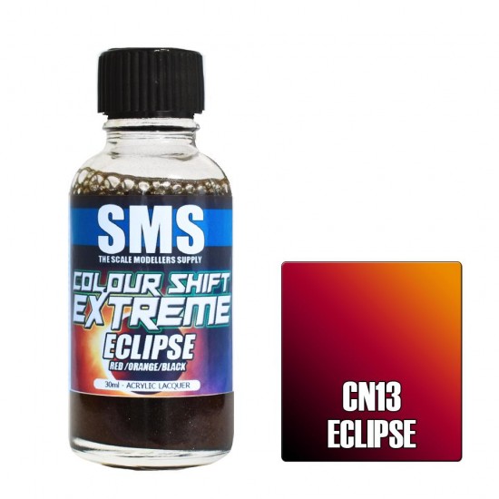 Acrylic Lacquer Paint - Colour Shift Extreme ECLIPSE (red-orange-black) 30ml Acrylic Lacquer Paint - Colour Shift Extreme ECLIPSE (red-orange-black) 30ml