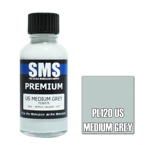 Acrylic Lacquer Paint - Premium US Medium Grey FS36375 (30ml) Acrylic Lacquer Paint - Premium US Medium Grey FS36375 (30ml)
