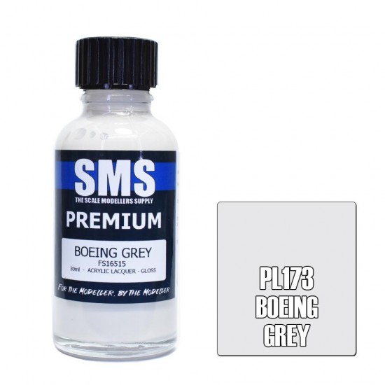 Acrylic Lacquer Paint - Premium Boeing Grey FS16515 (30ml) Acrylic Lacquer Paint - Premium Boeing Grey FS16515 (30ml)