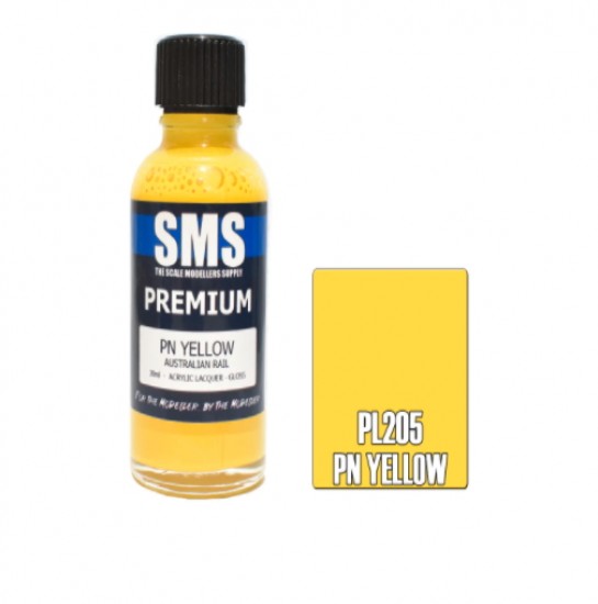 Acrylic Lacquer Paint - Premium PN Yellow (Australian Rail, 30ml) Acrylic Lacquer Paint - Premium PN Yellow (Australian Rail, 30ml)