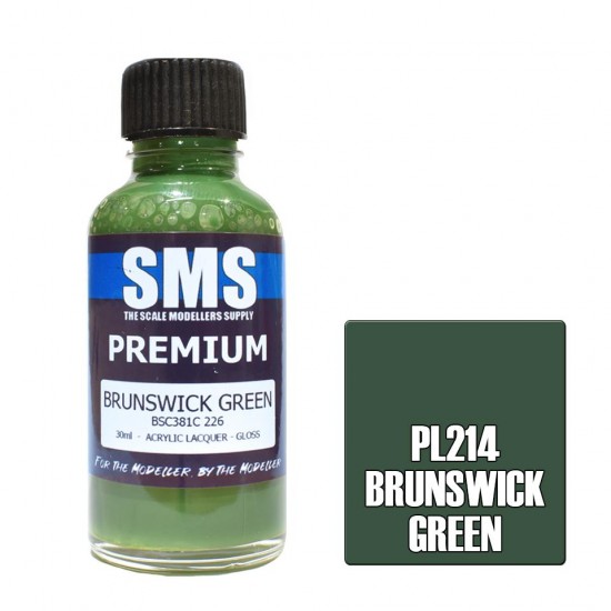 Acrylic Lacquer Paint - Premium Brunswick Green (30ml)