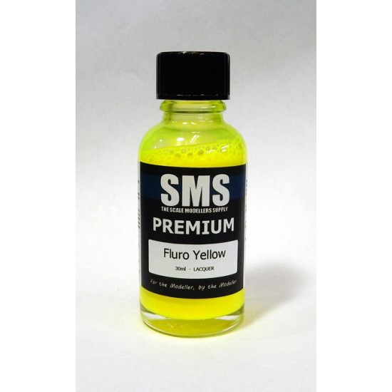 Acrylic Lacquer Paint - Premium #Fluro Yellow (30ml) Acrylic Lacquer Paint - Premium #Fluro Yellow (30ml)
