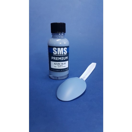 Acrylic Lacquer Paint - Premium Azure Blue (30ml) Acrylic Lacquer Paint - Premium Azure Blue (30ml)