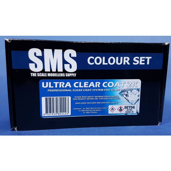 Ultra Clear Coat 2K - High Solid Clear (30ml x2), Hardener (35ml) & Thinners (30ml)