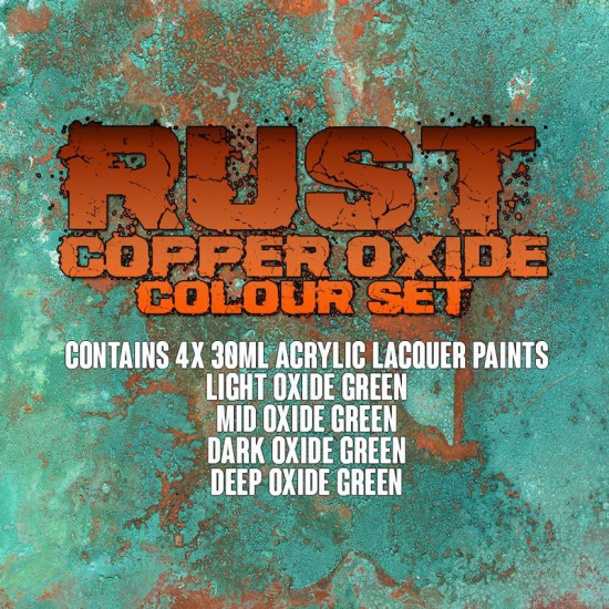 Acrylic Lacquer Paint Set - Rust Copper Oxide Colour (4x 30ml) Acrylic Lacquer Paint Set - Rust Copper Oxide Colour (4x 30ml)