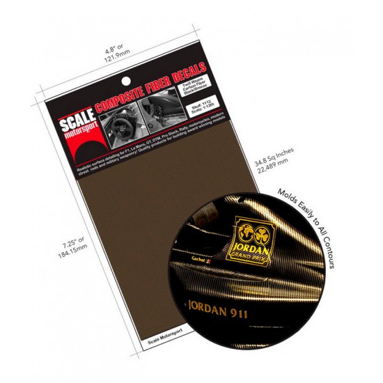 1/12 Carbon Fiber Twill Weave Black on Bronze Decals 1/12 Carbon Fiber Twill Weave Black on Bronze Decals
